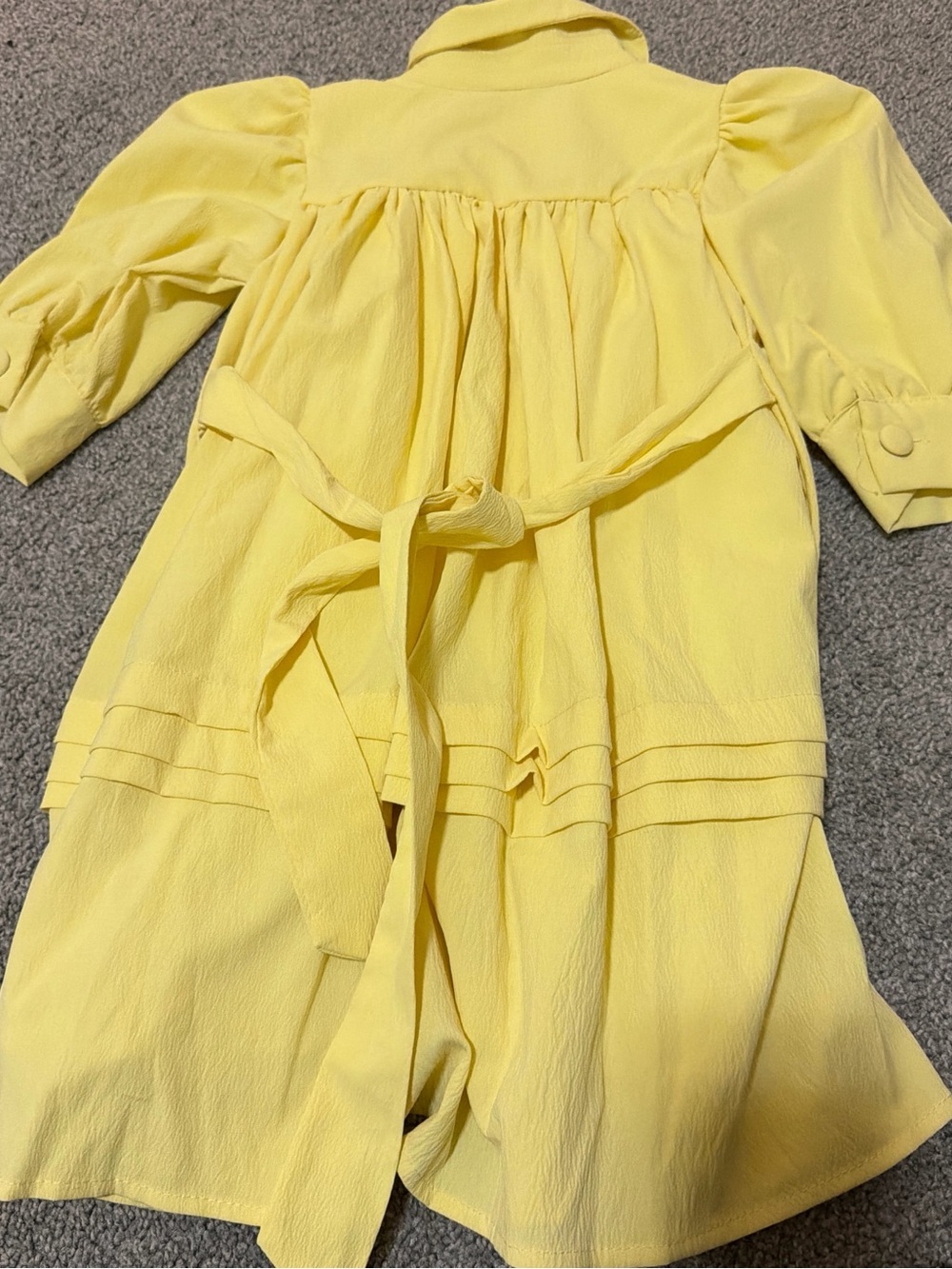 Yellow Girls' Button-Front Casual Dress - Picture 2 of 2